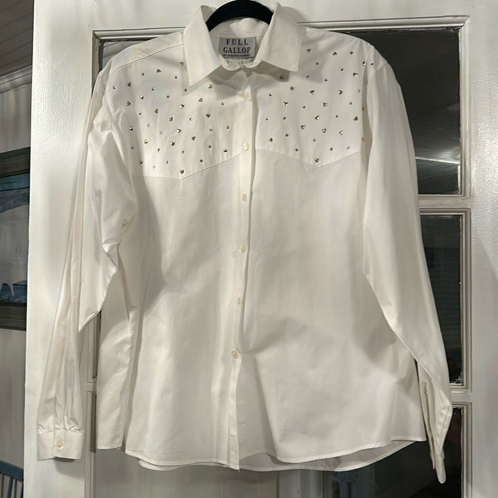 Vintage Full Gallop by Deborah Murray Button down